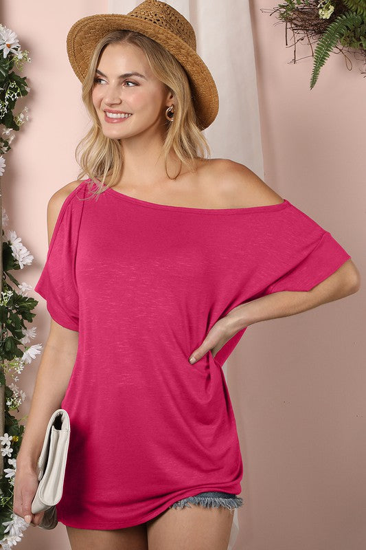 Cold Shoulder Drapery Top