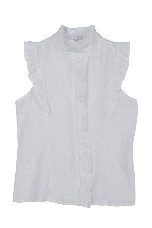 blouse with ruffle