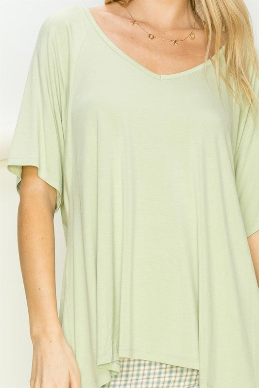 AT REST OVERSIZED SHORT SLEEVE TOP