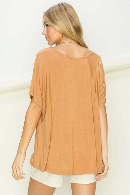 AT REST OVERSIZED SHORT SLEEVE TOP